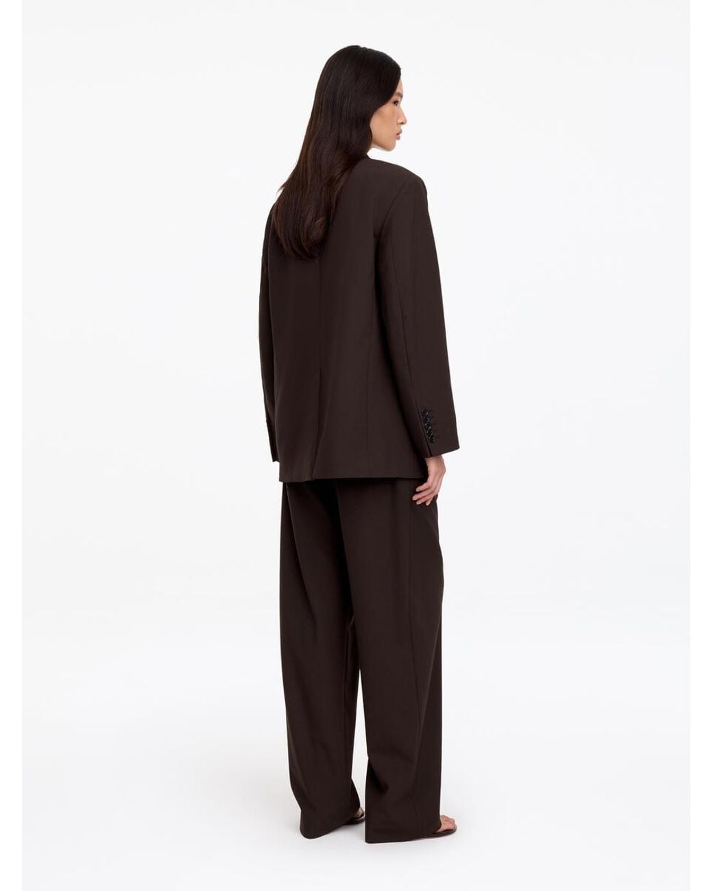 ARKET Brown Wool-Blend Relaxed Blazer