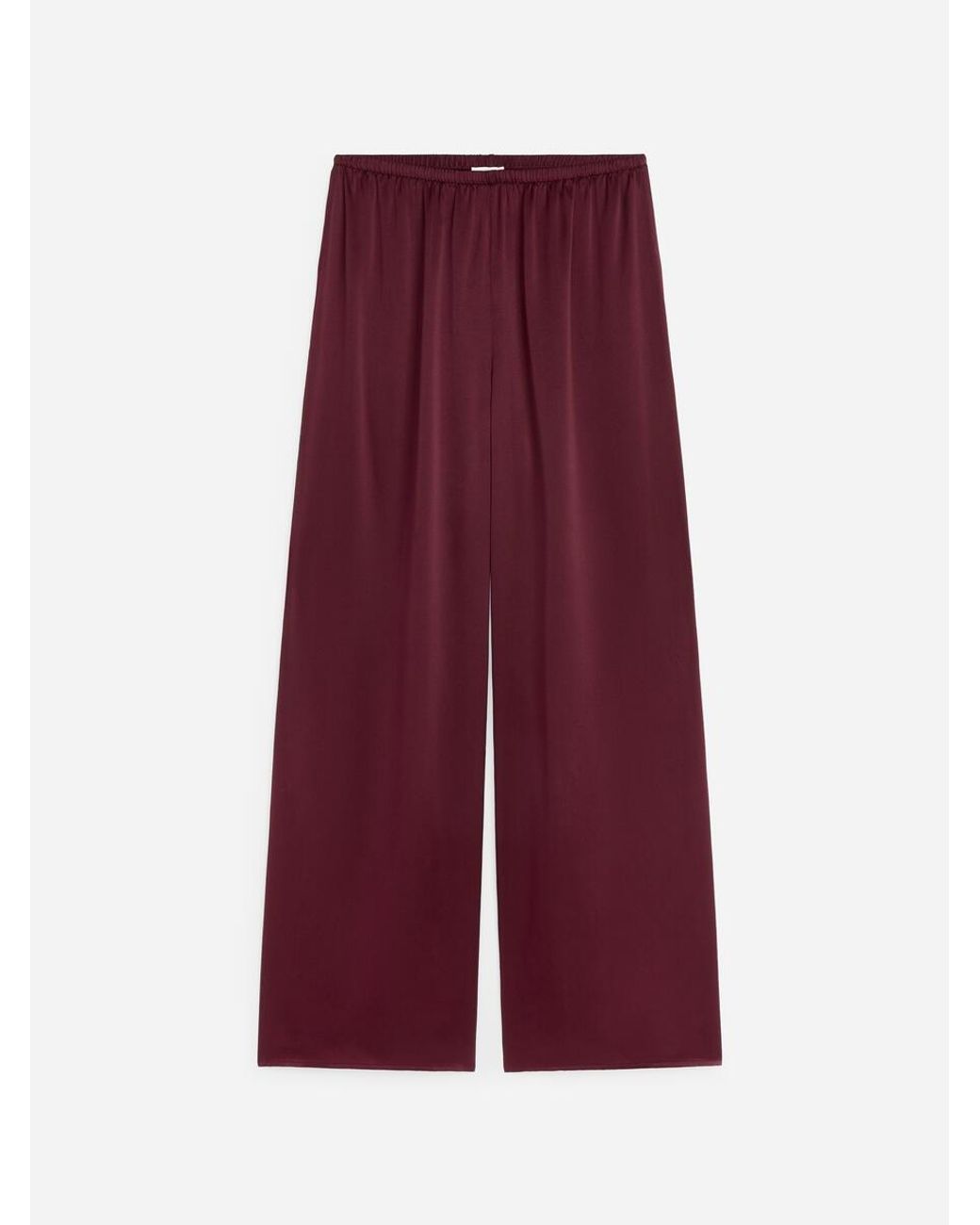 ARKET Red Silk Satin Trousers