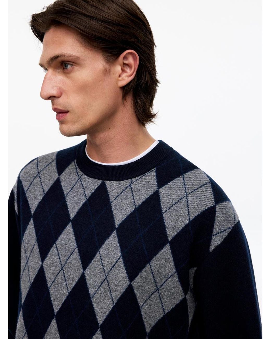 ARKET Argyle-Pullover in Blue für Herren