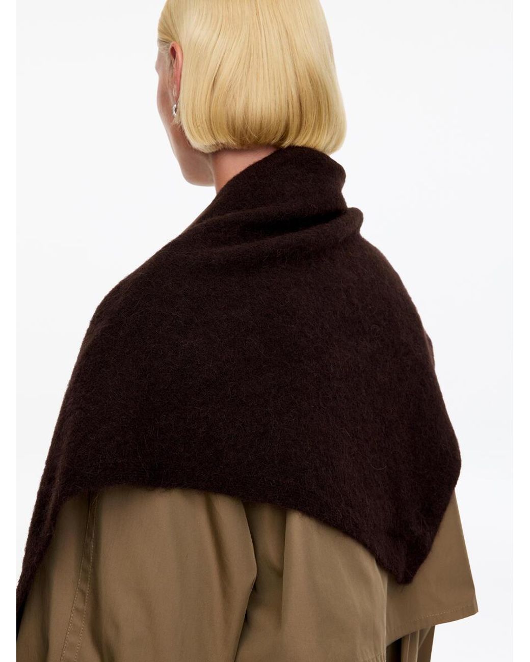 ARKET Brown Alpaca-Wool Blend Scarf