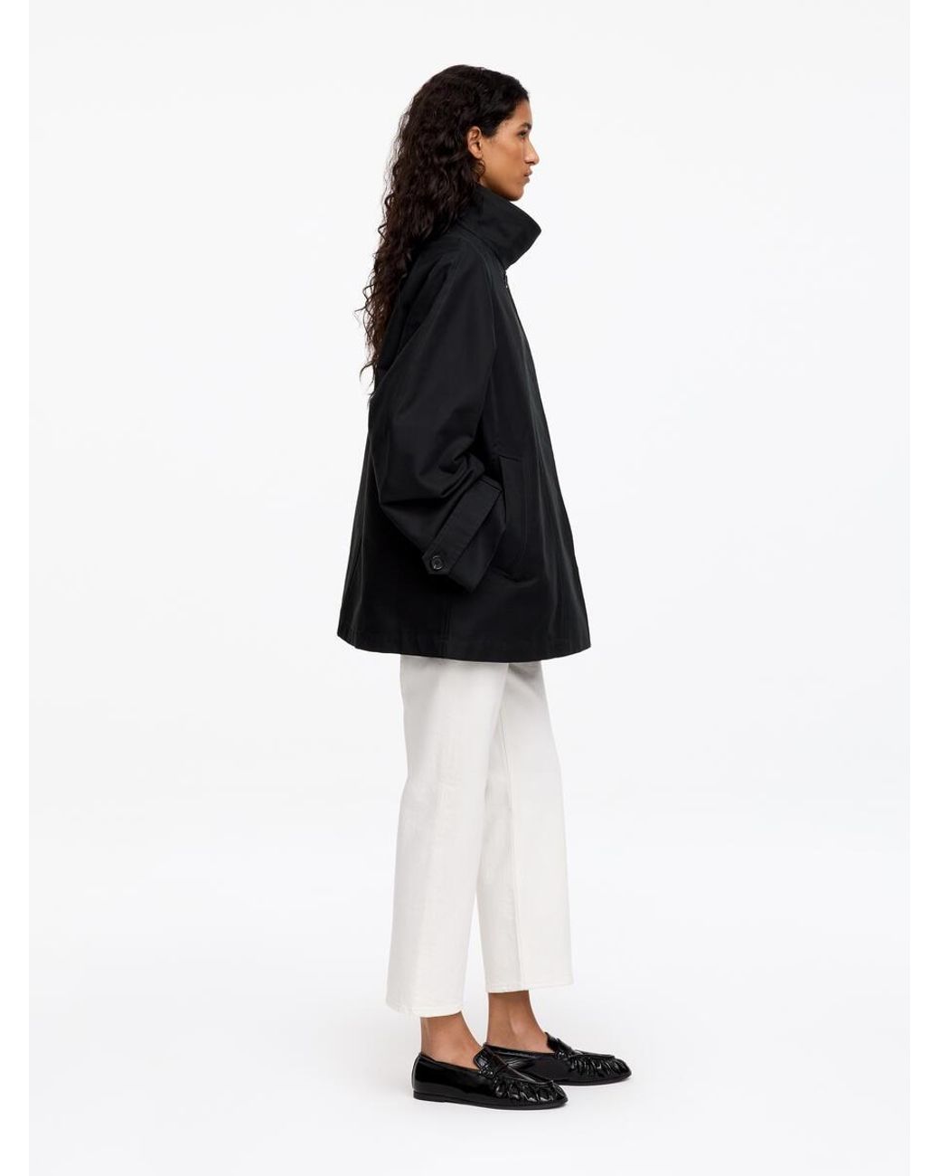 ARKET Black Corduroy-Collar Jacket