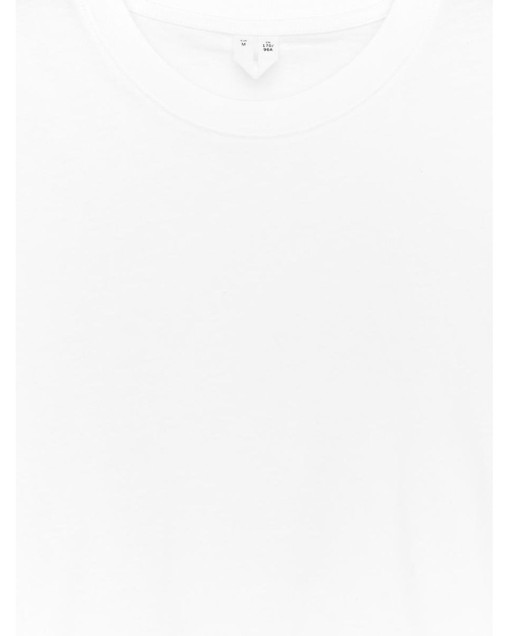 ARKET White Signature Short-Sleeve T-Shirt