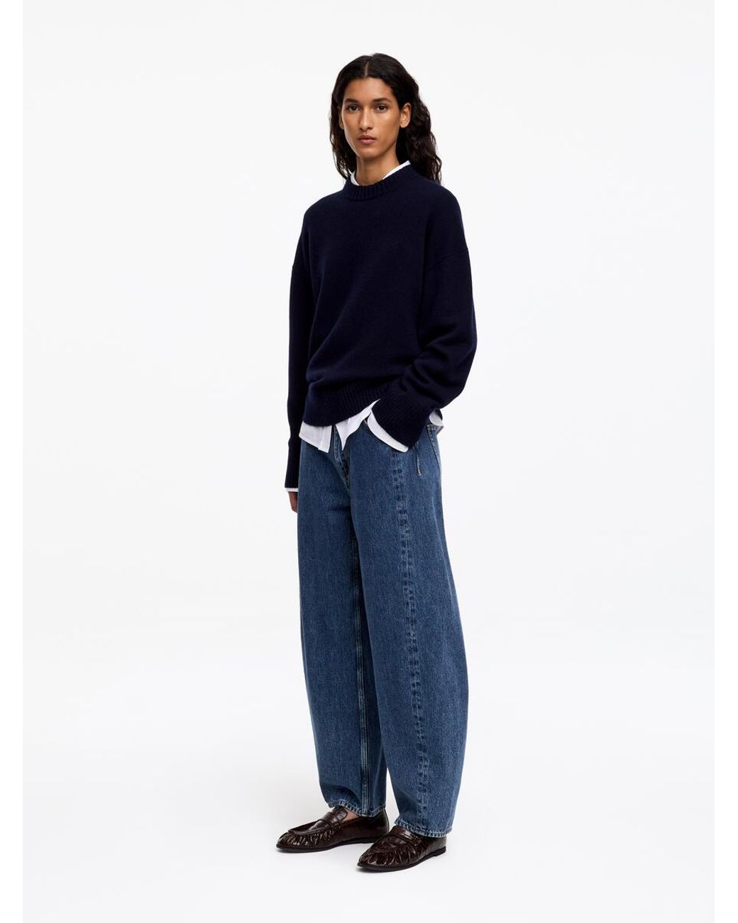 ARKET Blue Bloom Barrel Jeans