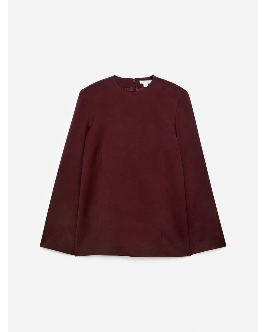 ARKET Red Padded-Shoulder Top