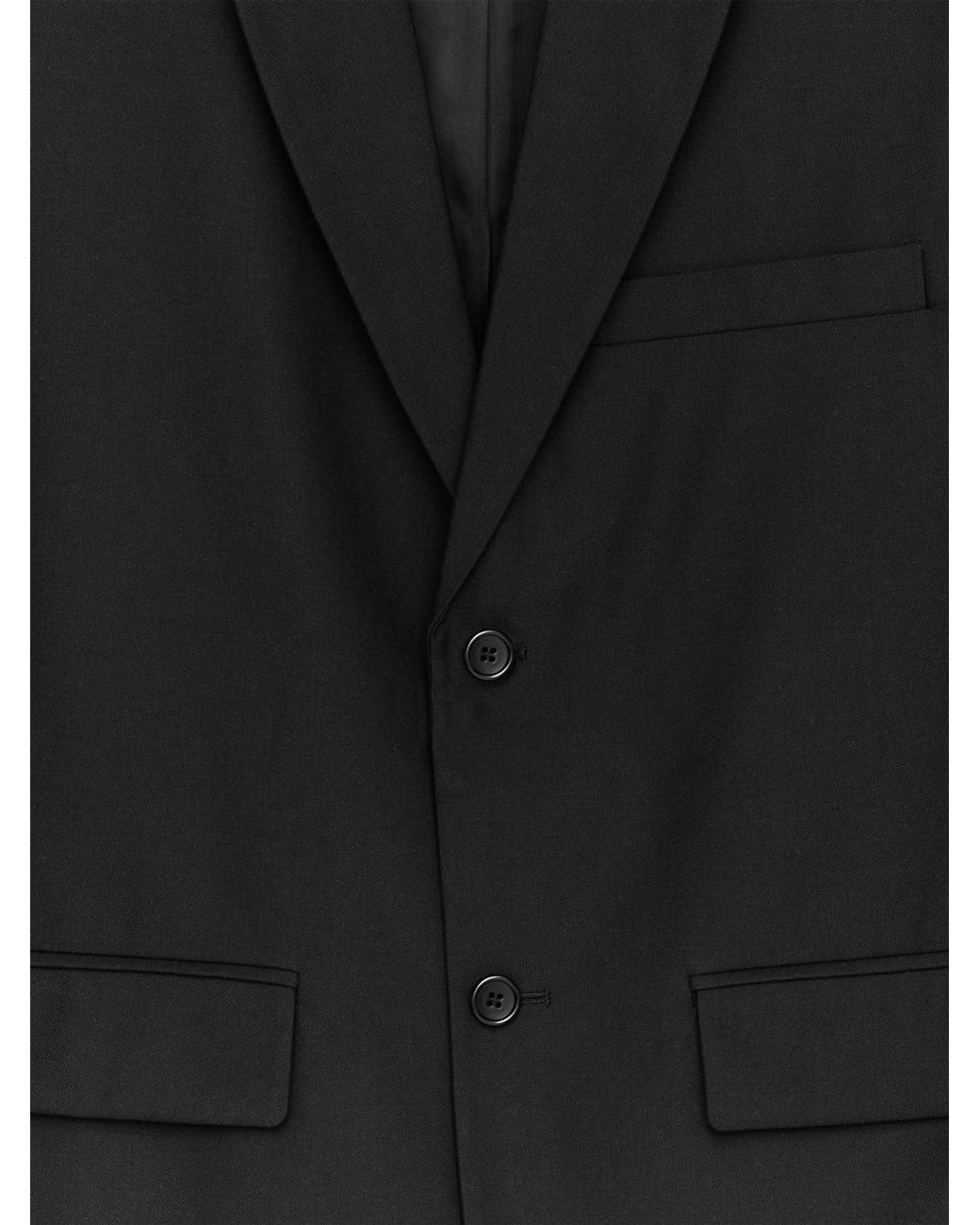 ARKET Black Wool-Cotton Blazer for men