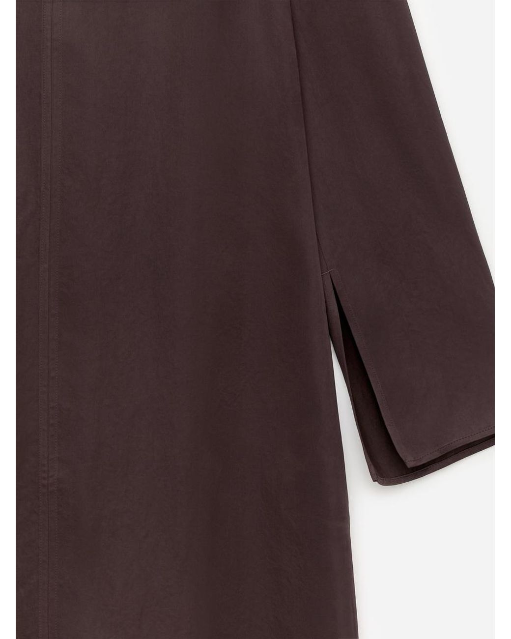 ARKET Brown Scoop-Neck Satin Dress