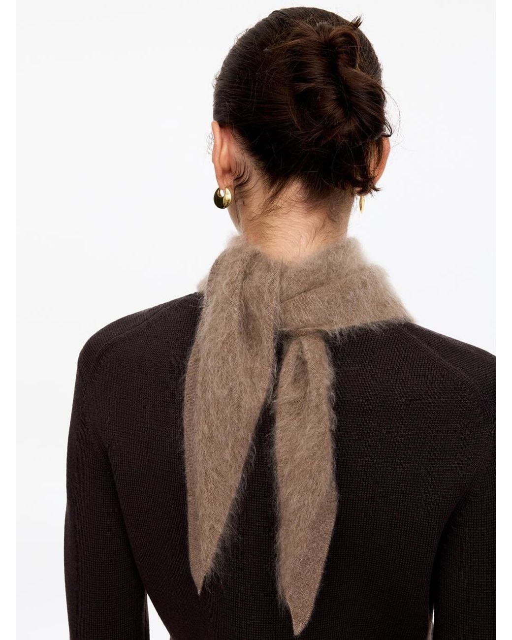 ARKET Black Cashmere Triangle Scarf