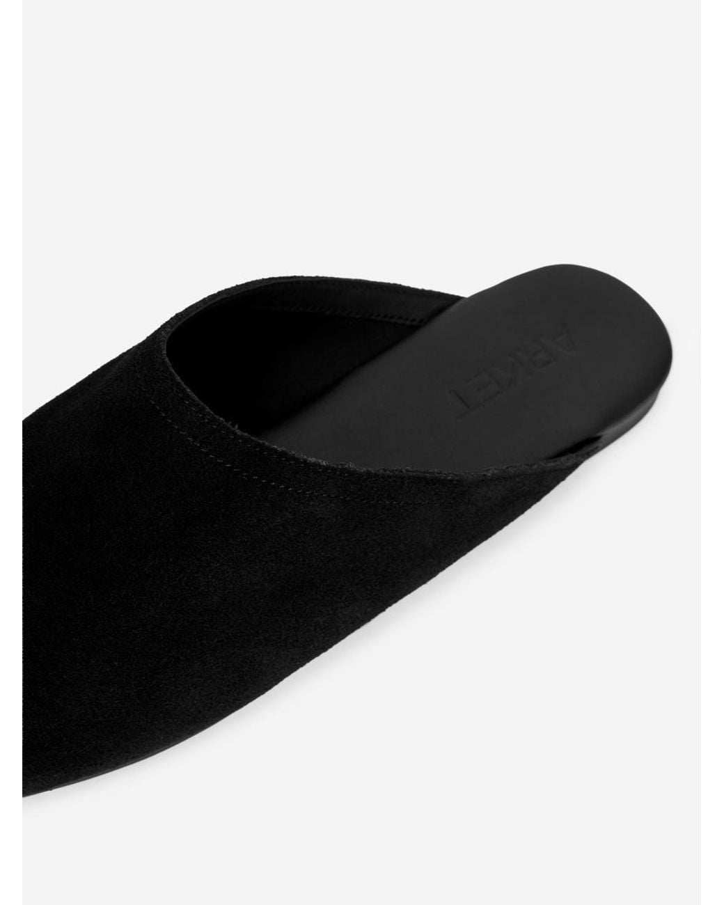 ARKET Black Suede Travel Slippers