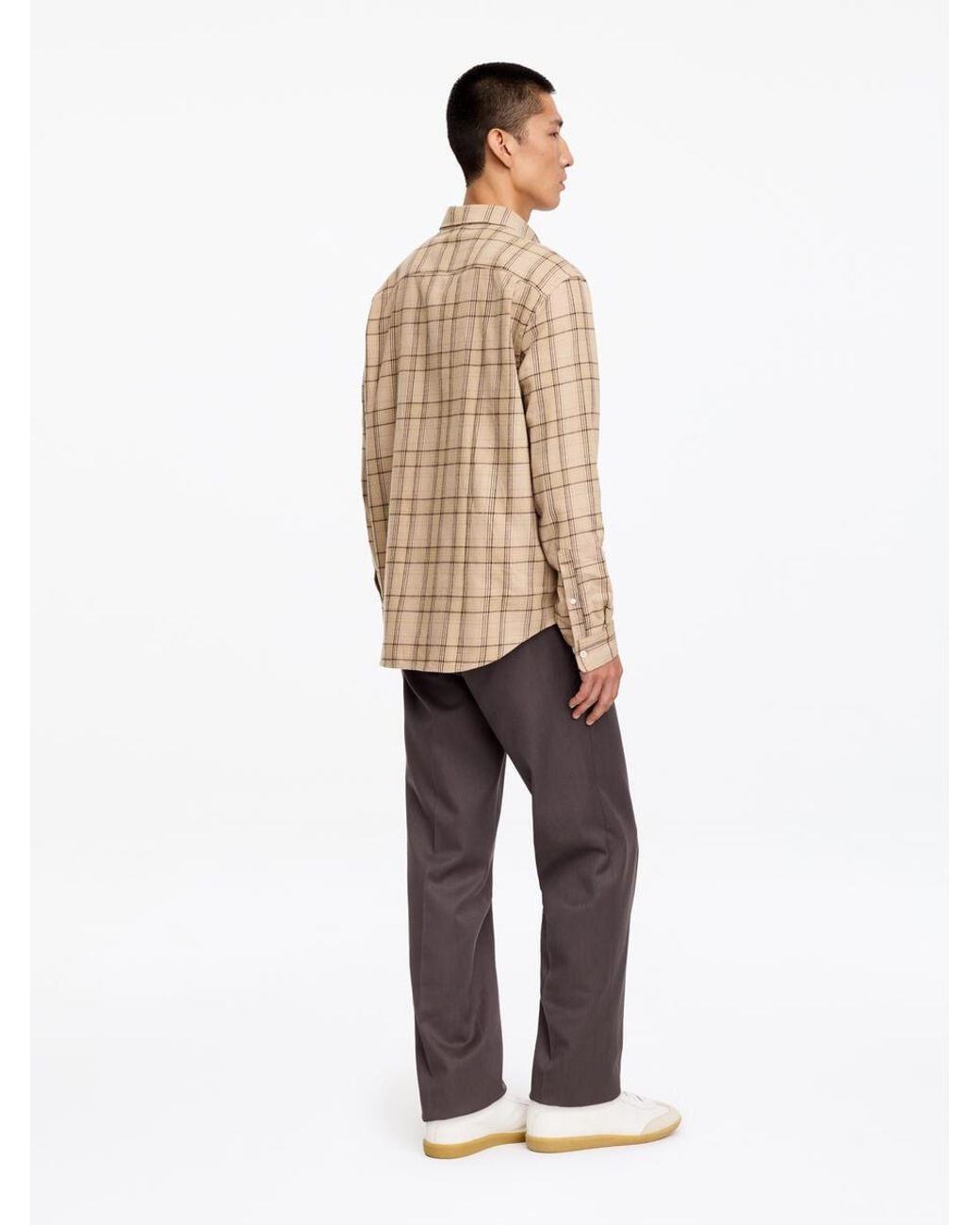 ARKET Natural Brushed Flannel Shirt for men