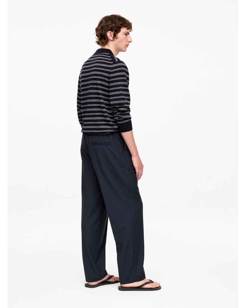 ARKET Blue Relaxed Lightweight Wool Trousers for men