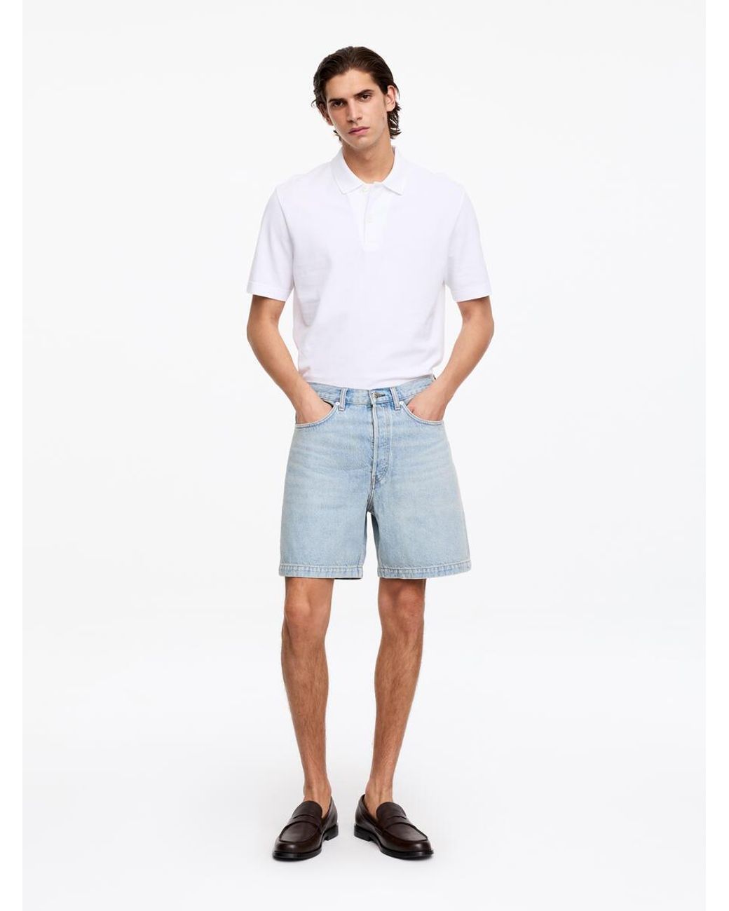 ARKET Blue Relaxed Denim Shorts for men