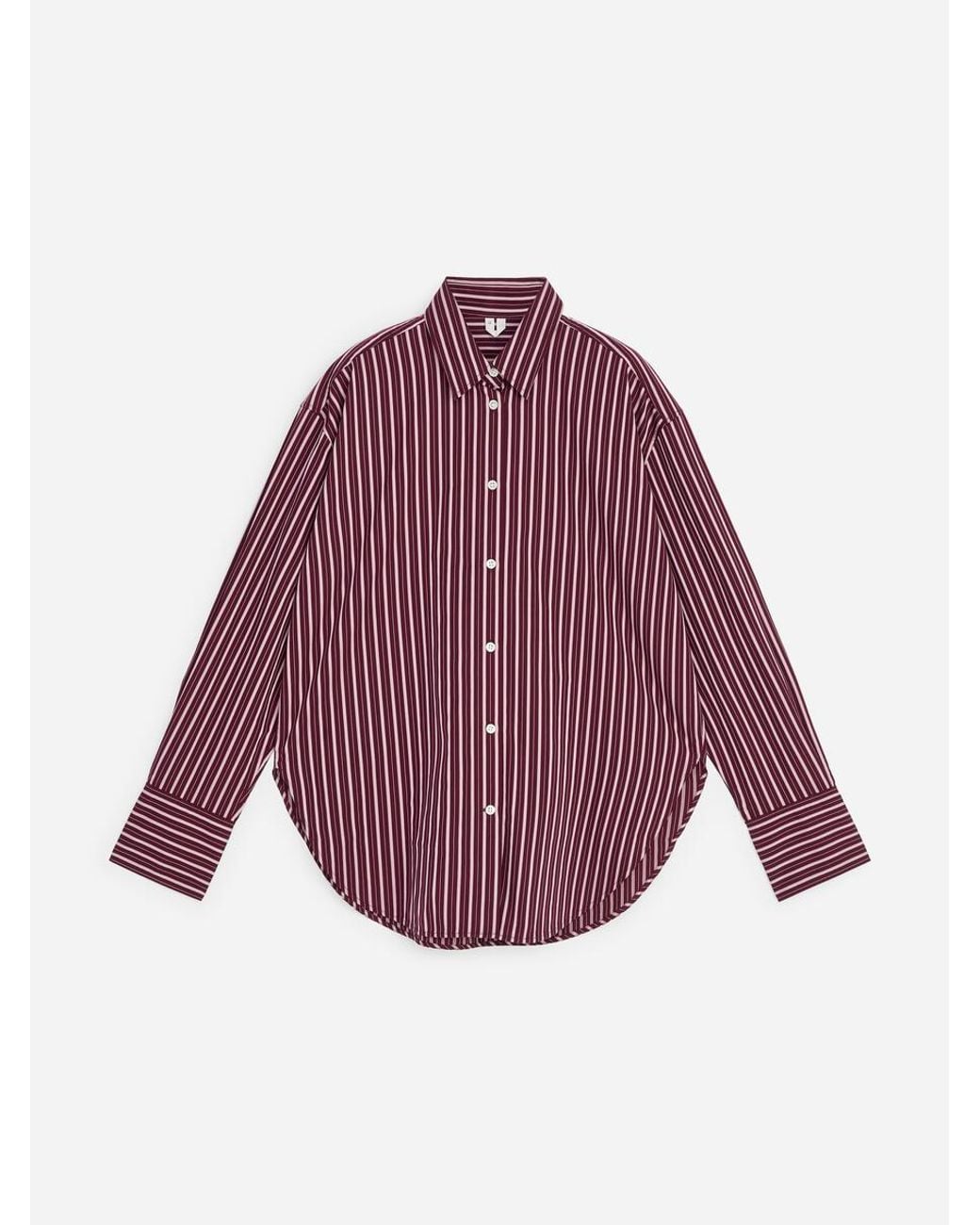 ARKET Purple Relaxed-Fit Poplin Shirt