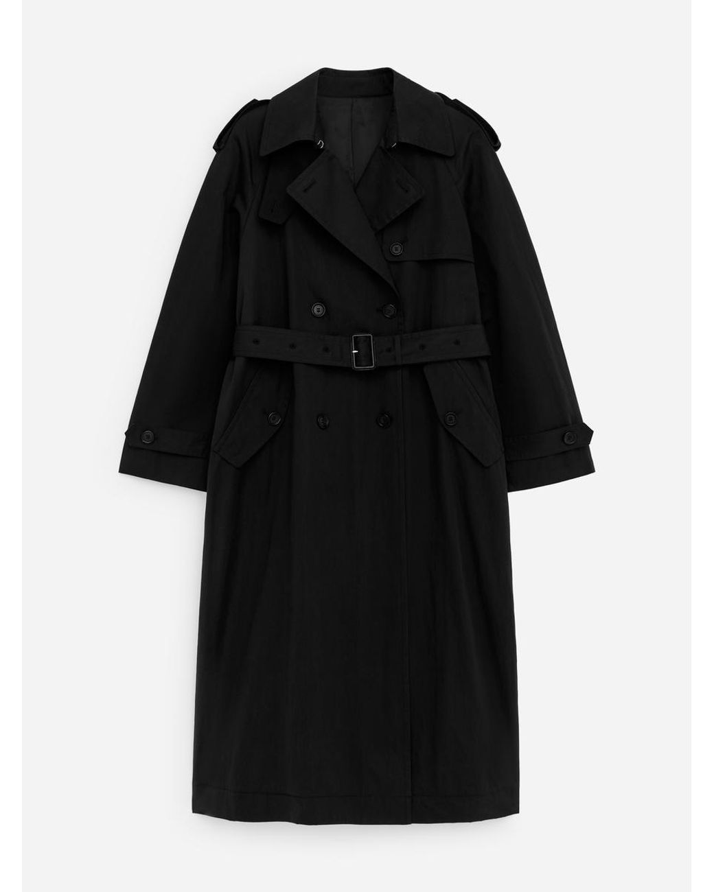 ARKET Black Oversized Trench Coat