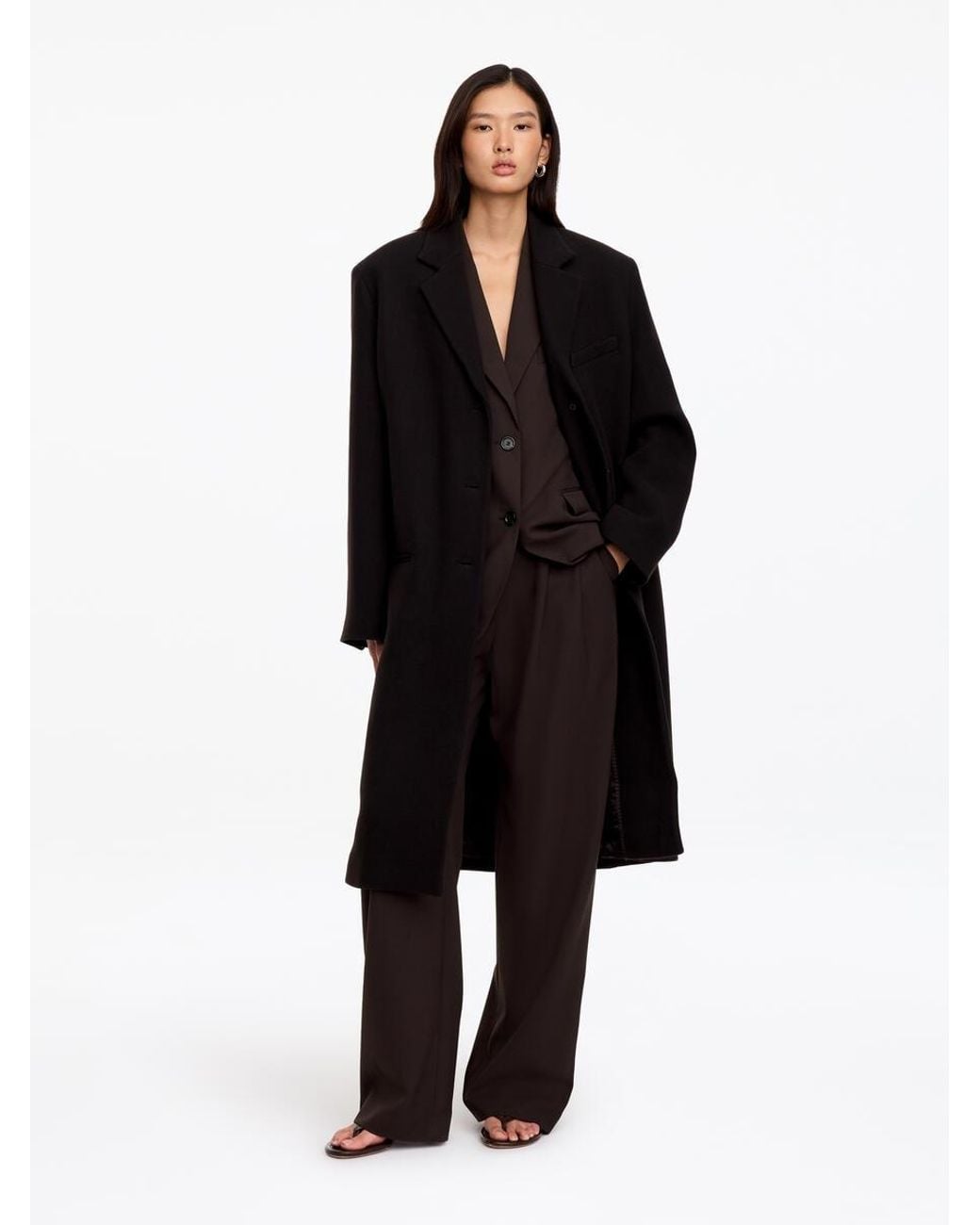 ARKET Brown Wool-Blend Relaxed Blazer
