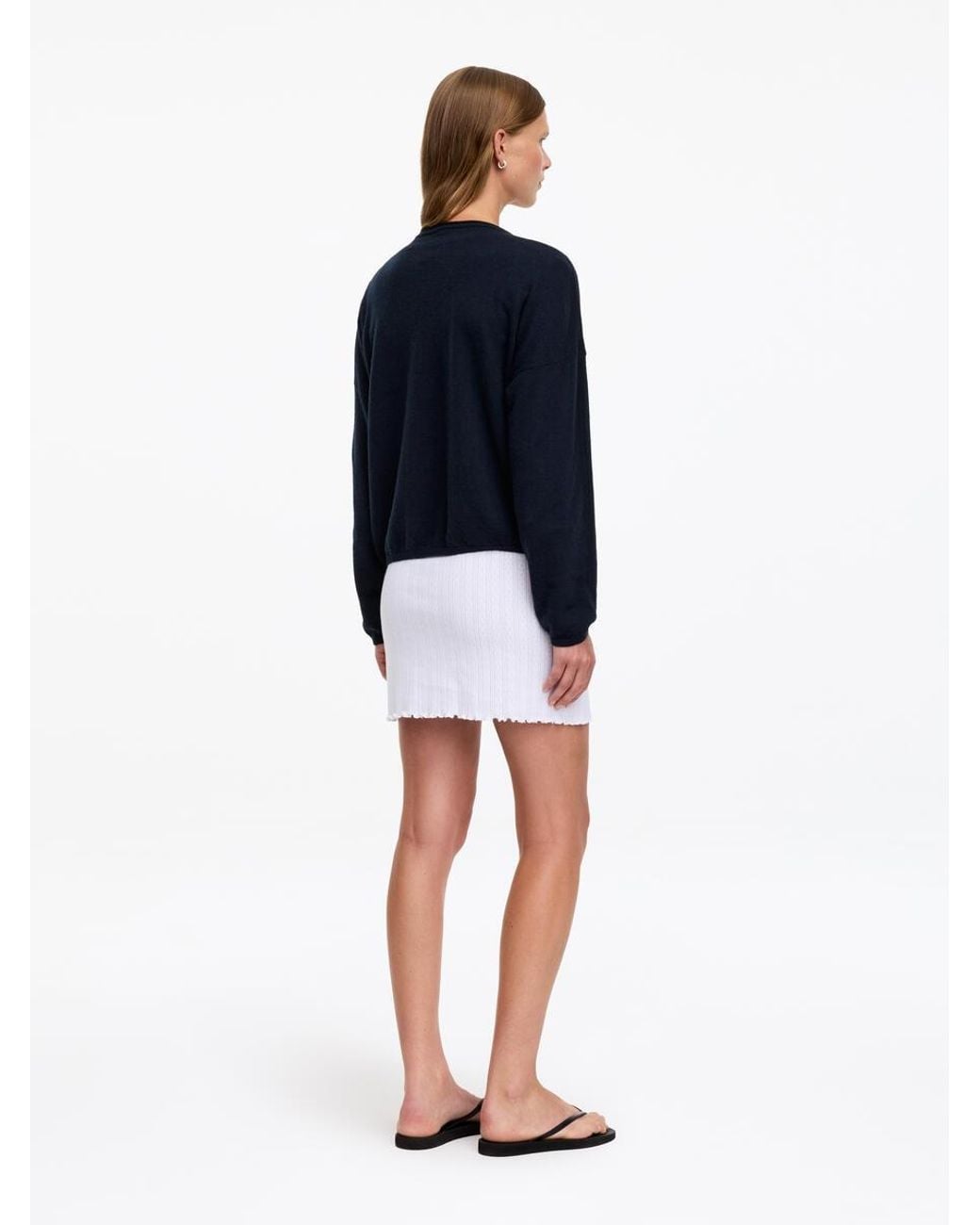 ARKET Blue Pure Cashmere Boat-Neck Jumper