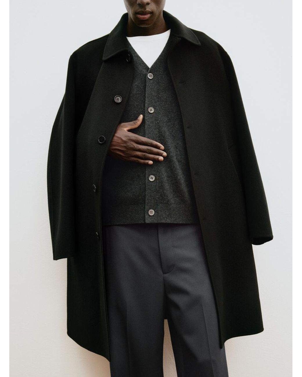 ARKET Blue Double-Face Wool Coat for men
