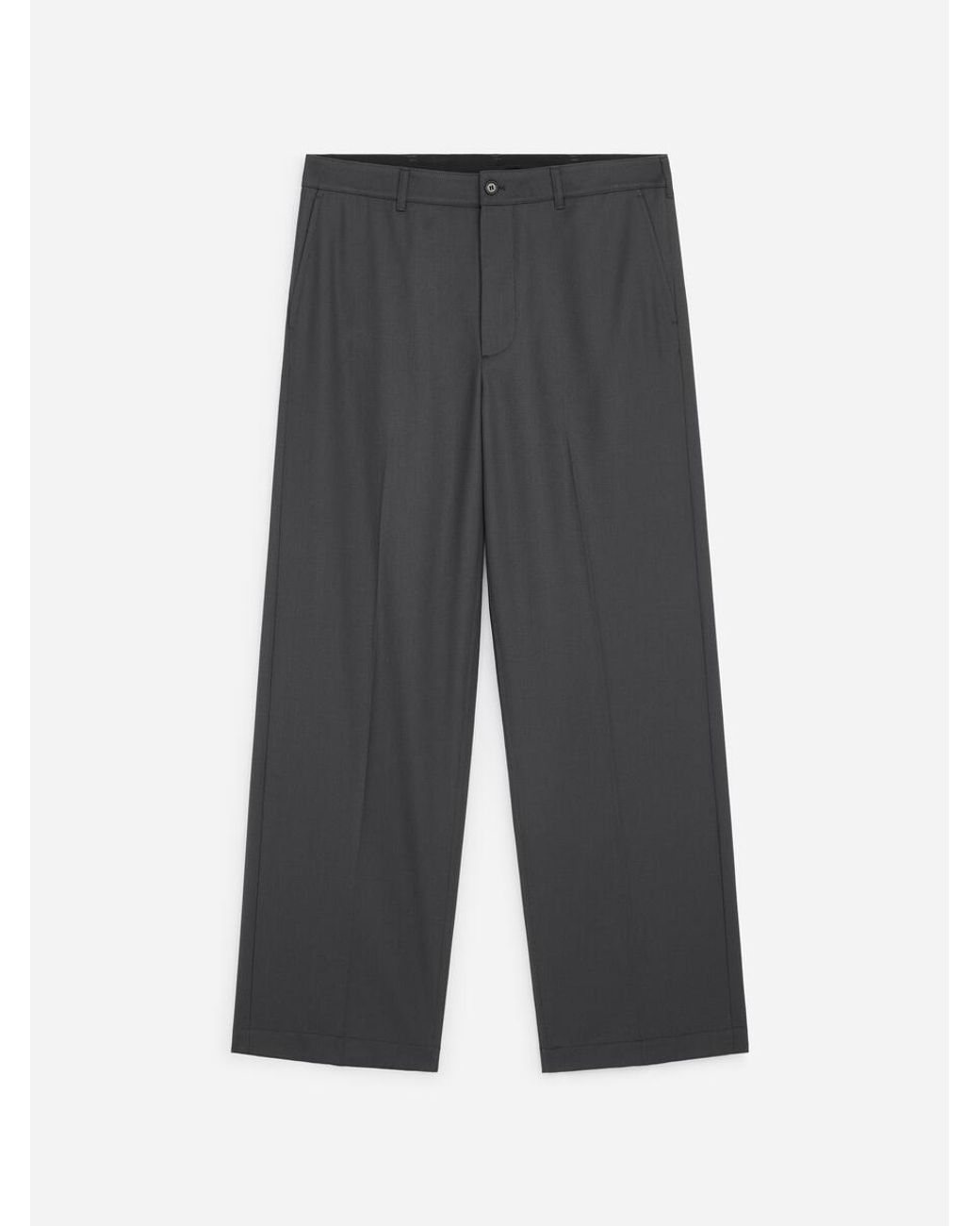 ARKET Blue Wide Wool Blend Trousers for men