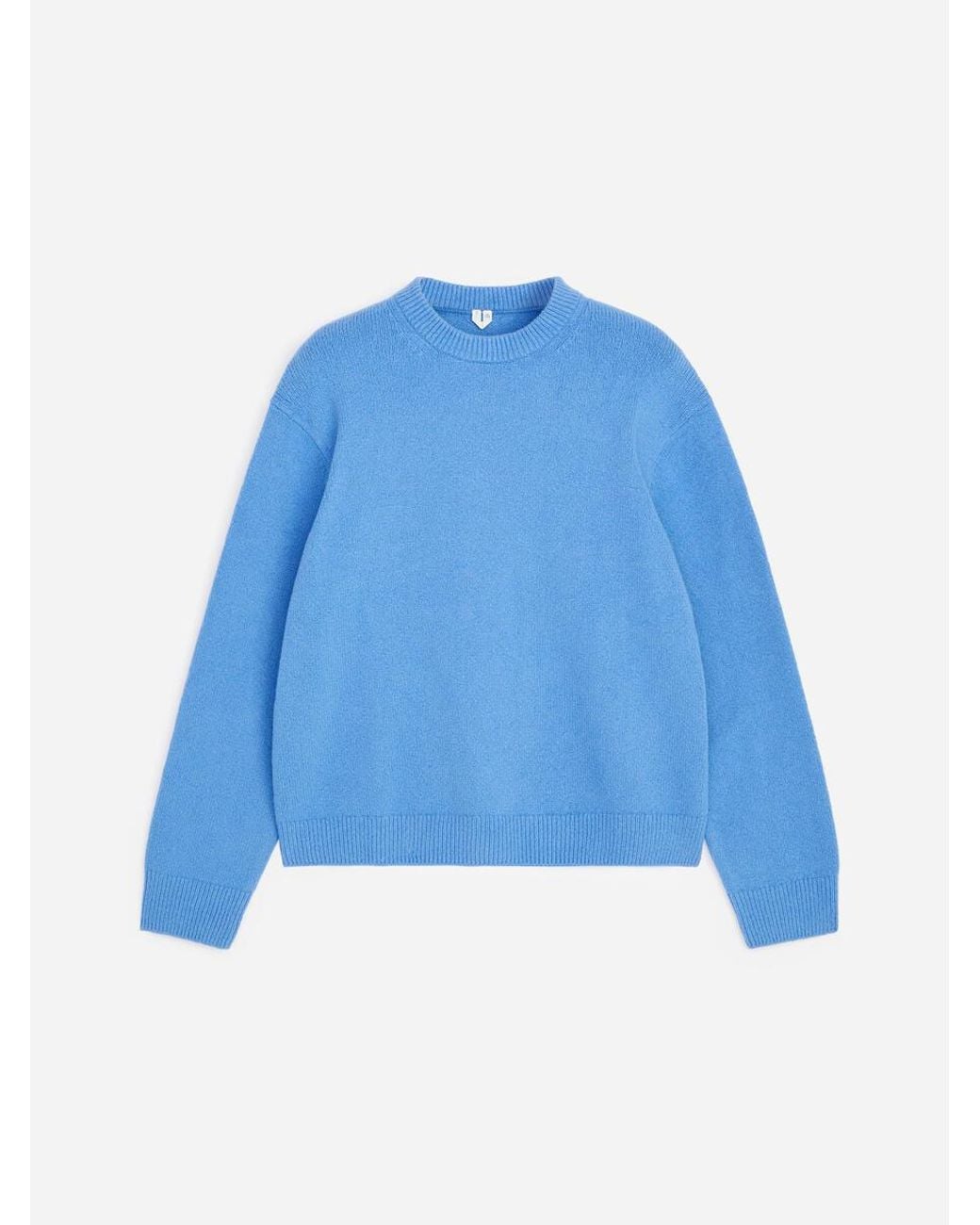 ARKET Blue Knitted Crewneck Jumper for men