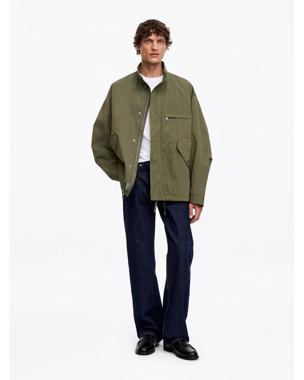 ARKET Green Cropped Parka for men