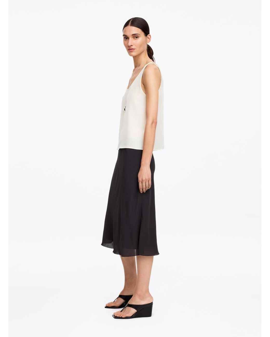 ARKET White Silk Tank Top