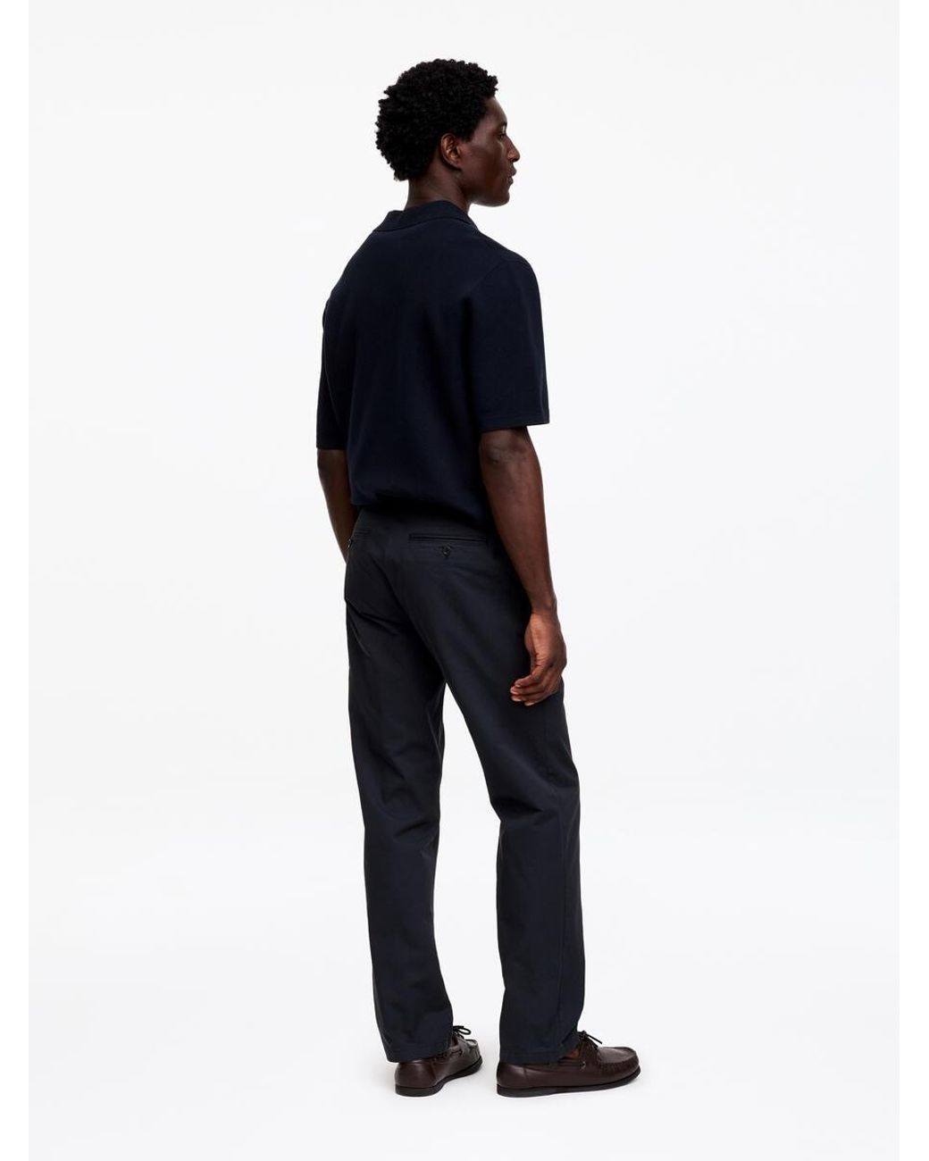 ARKET Blue Straight Cotton Chinos for men
