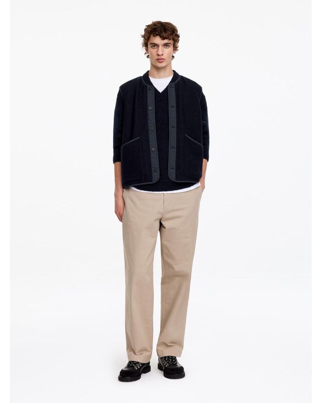 ARKET Black 2-In-1 Wool Vest for men