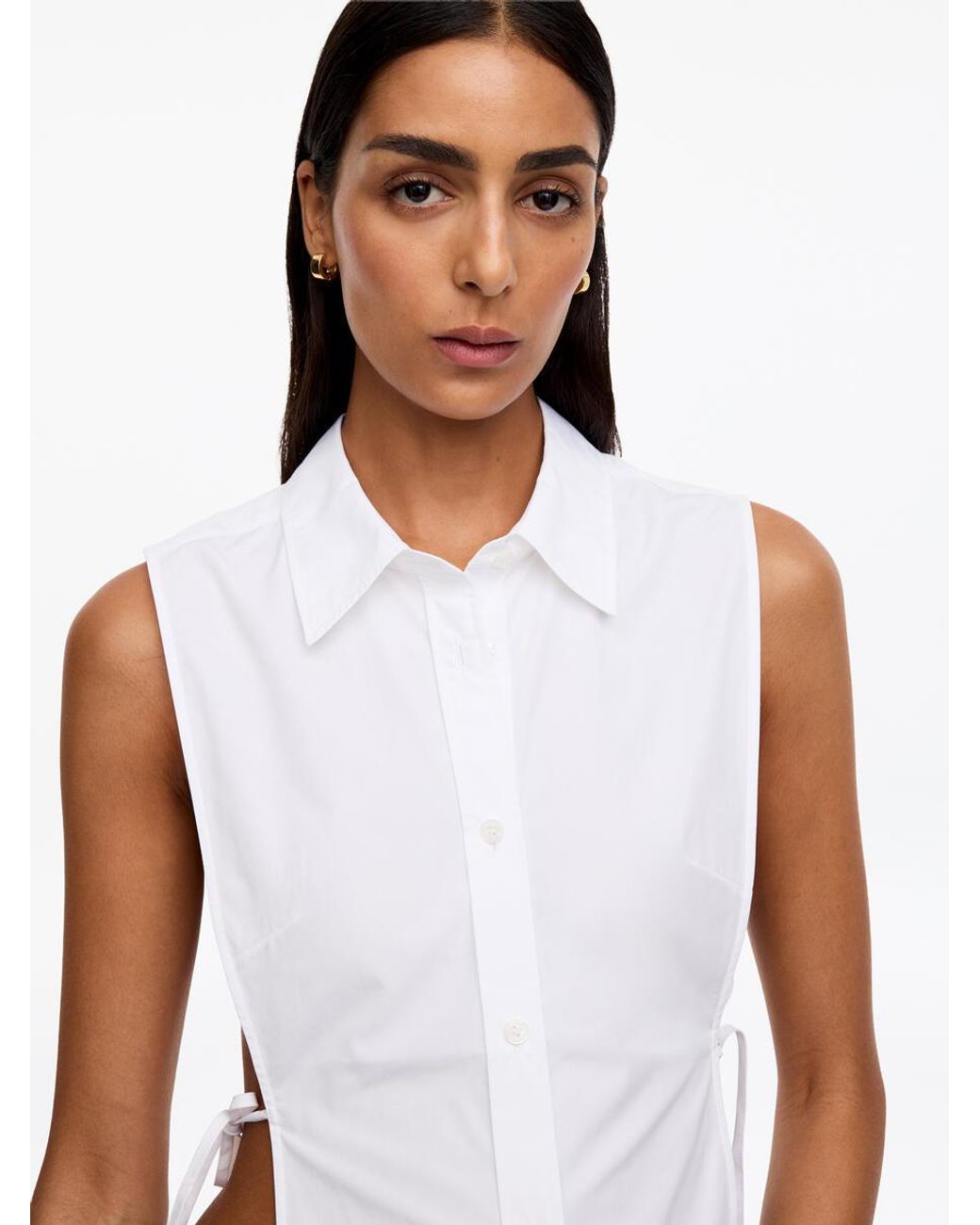 ARKET White Cotton Bib Shirt