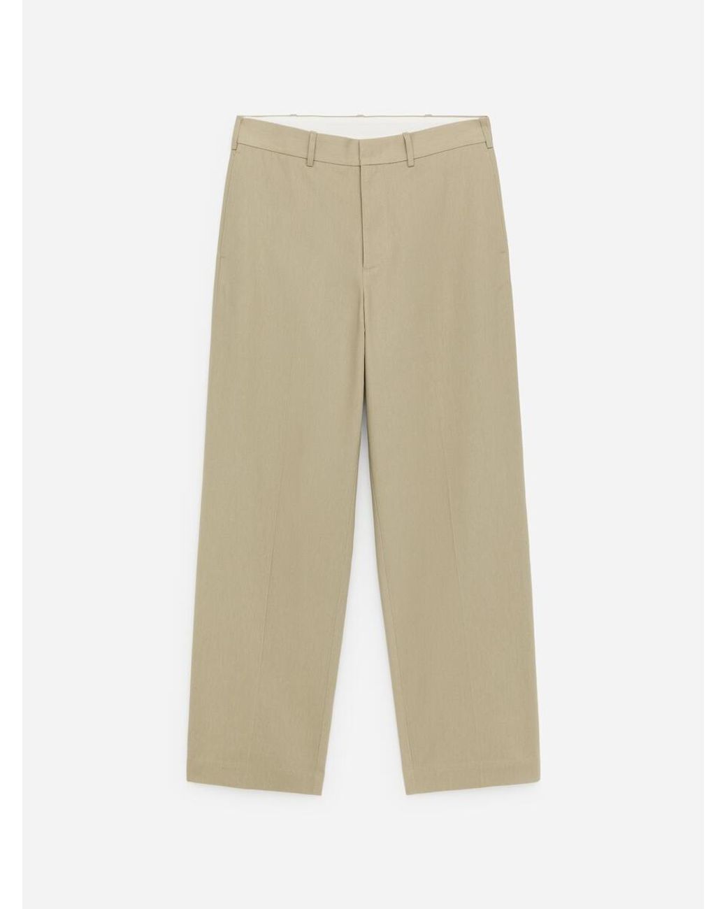 ARKET Green Wide Cotton Linen Trousers for men