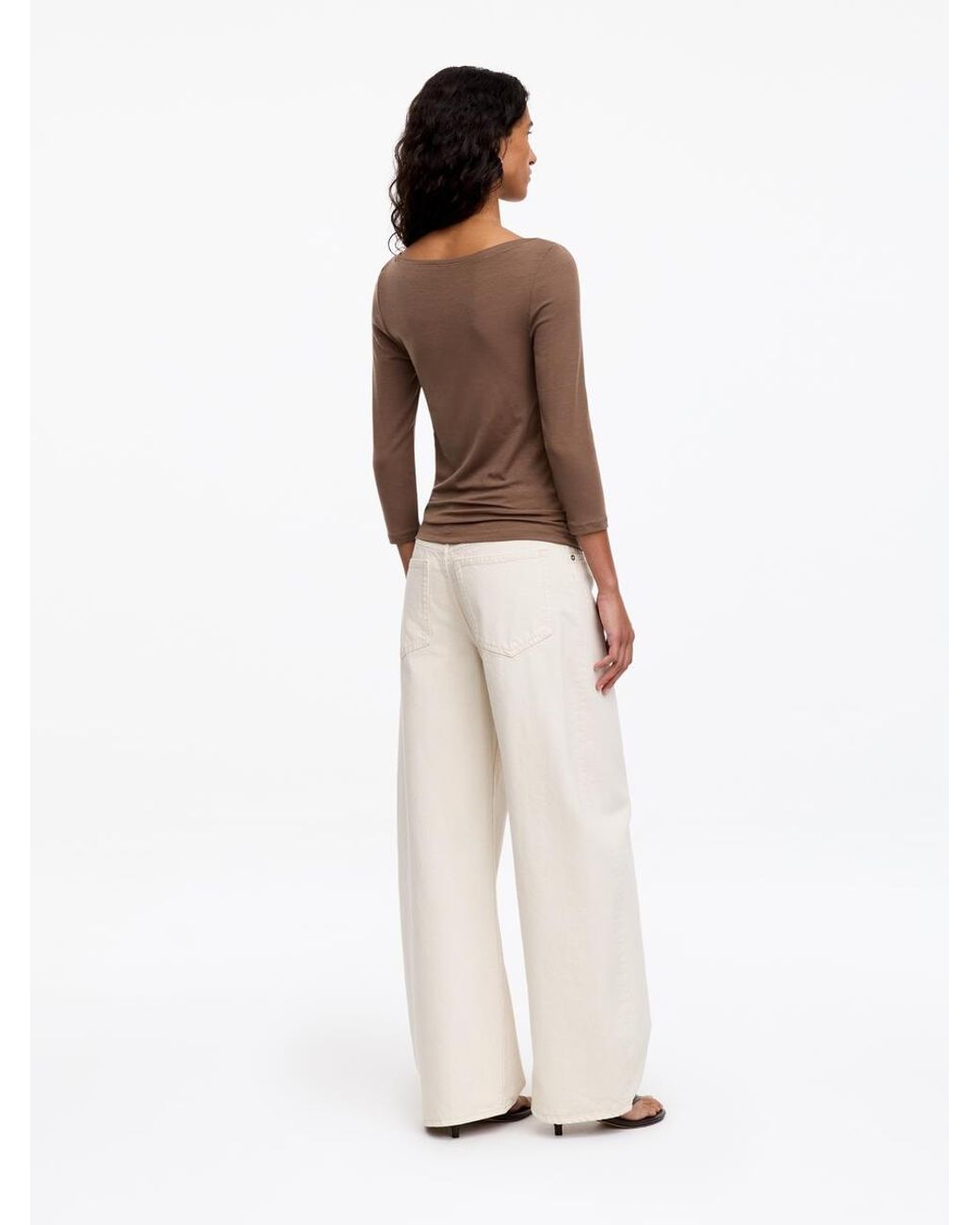 ARKET Natural Boat-Neck Top