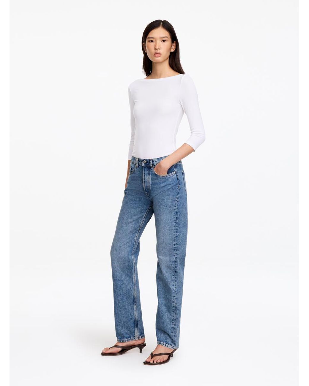 ARKET Blue Snow Straight Jeans