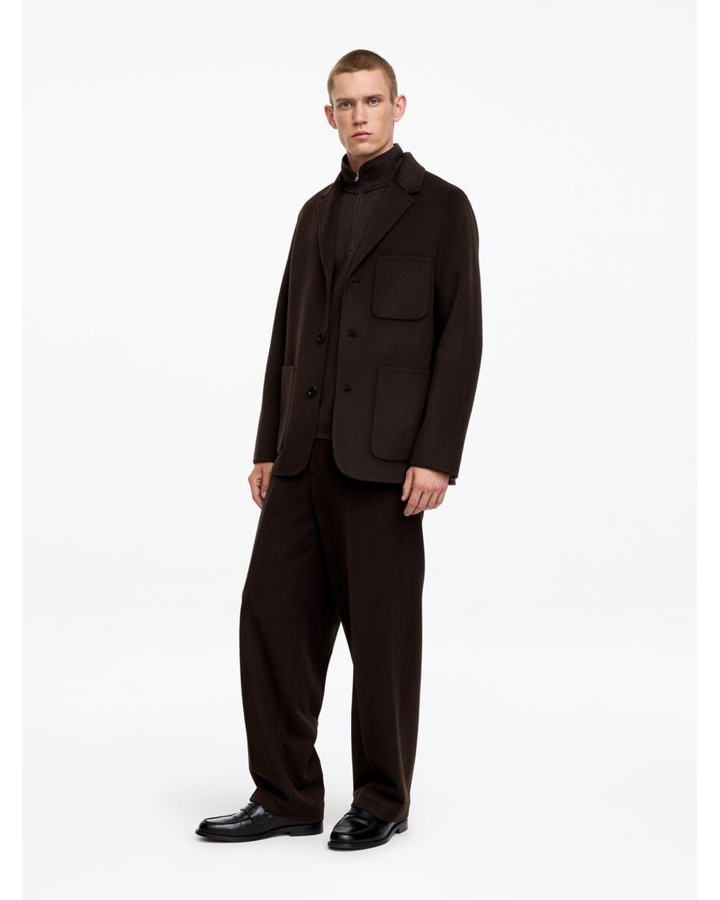 ARKET Black Wool Doublé Blazer for men