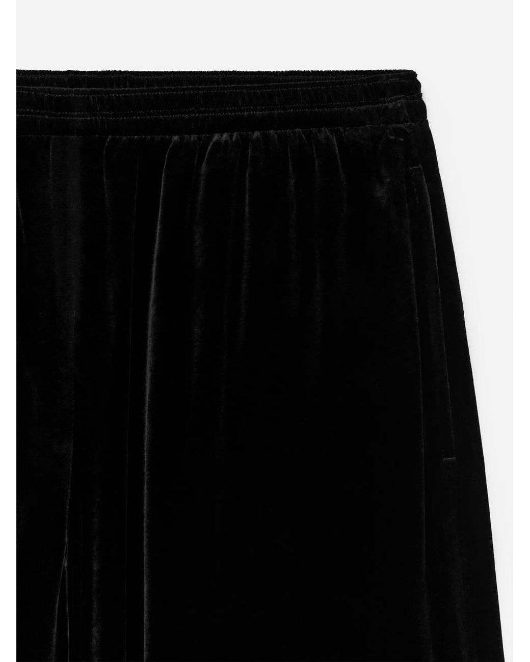 ARKET Black Fluid Velvet Trousers