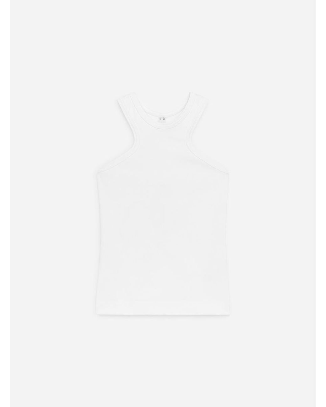 ARKET White Racerback Tank Top