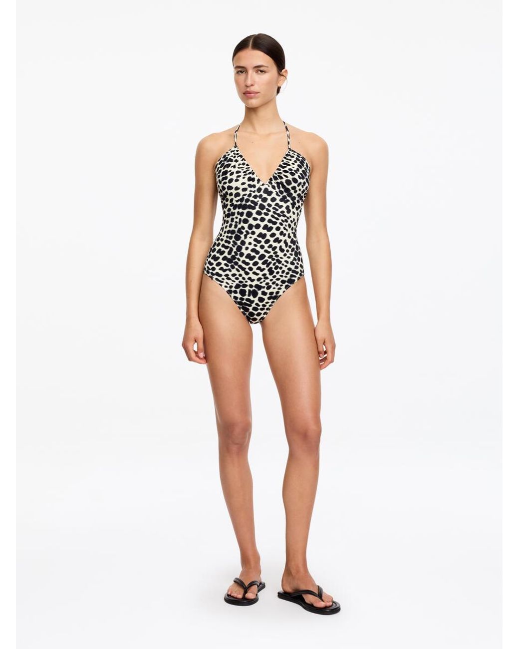 ARKET White Halterneck Swimsuit