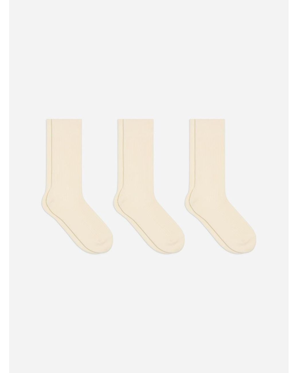ARKET White Supima Cotton Rib Socks Set Of 3 Pairs for men