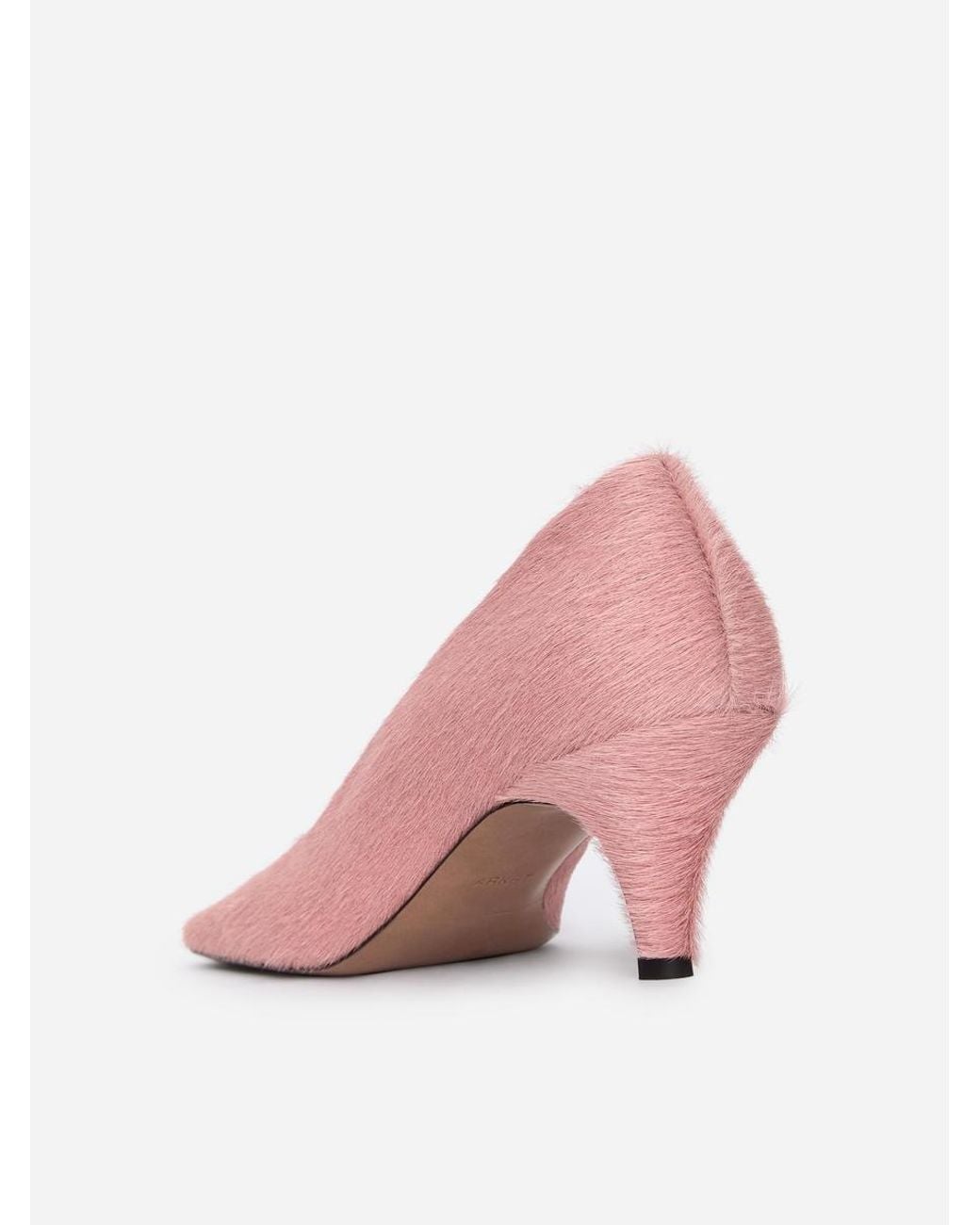 ARKET Gray Pony-Hair Effect Leather Pumps