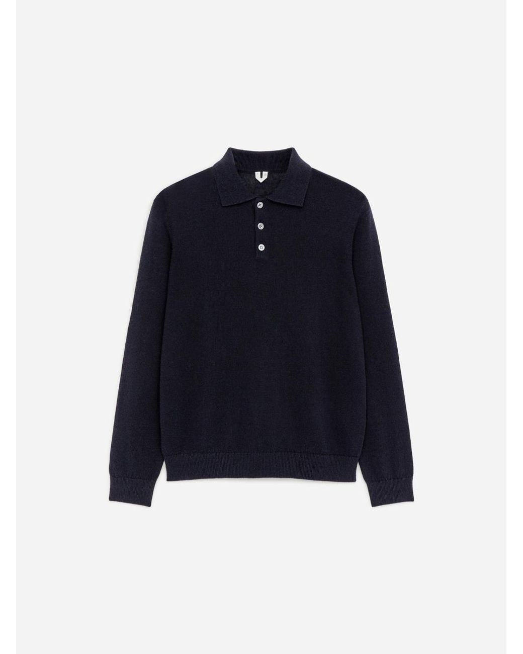 ARKET Blue Linen Blend Polo Shirt for men