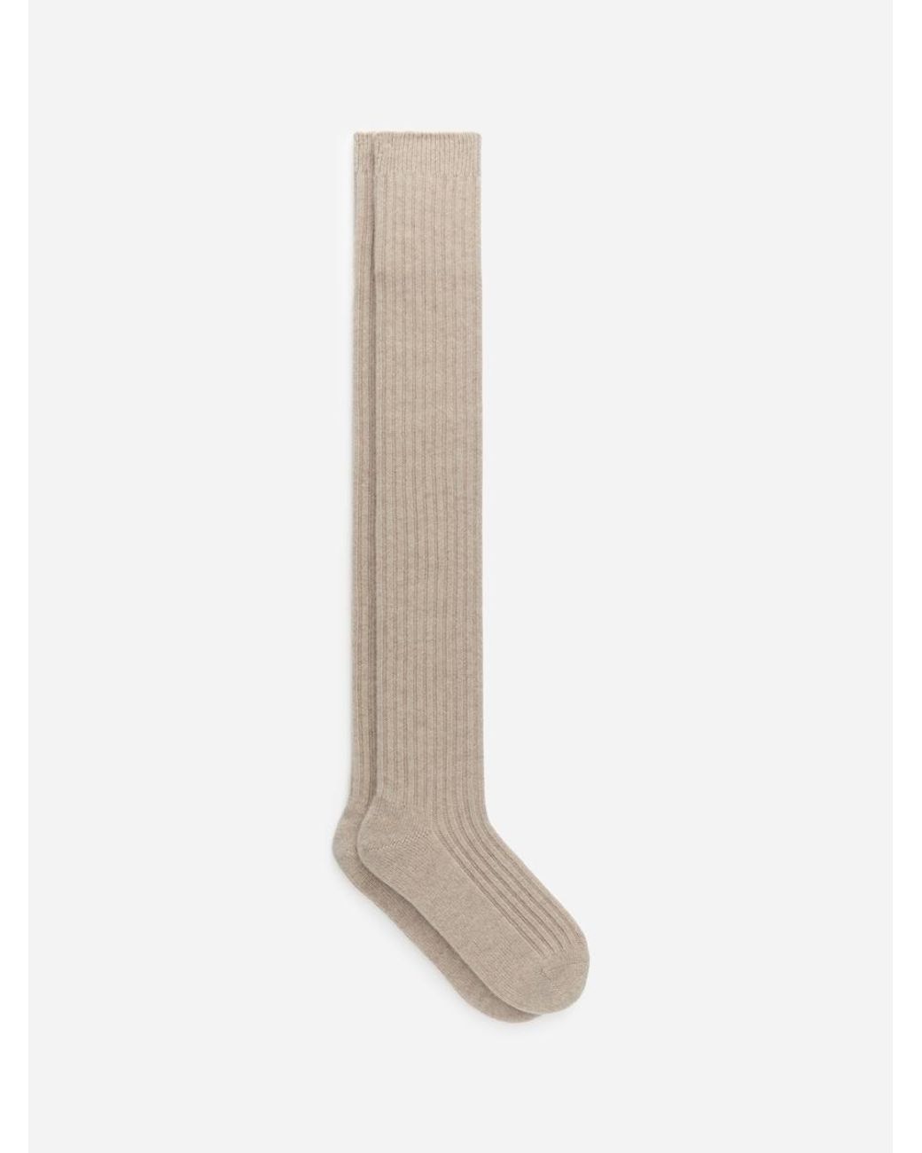ARKET White Cashmere-Blend Knee Socks
