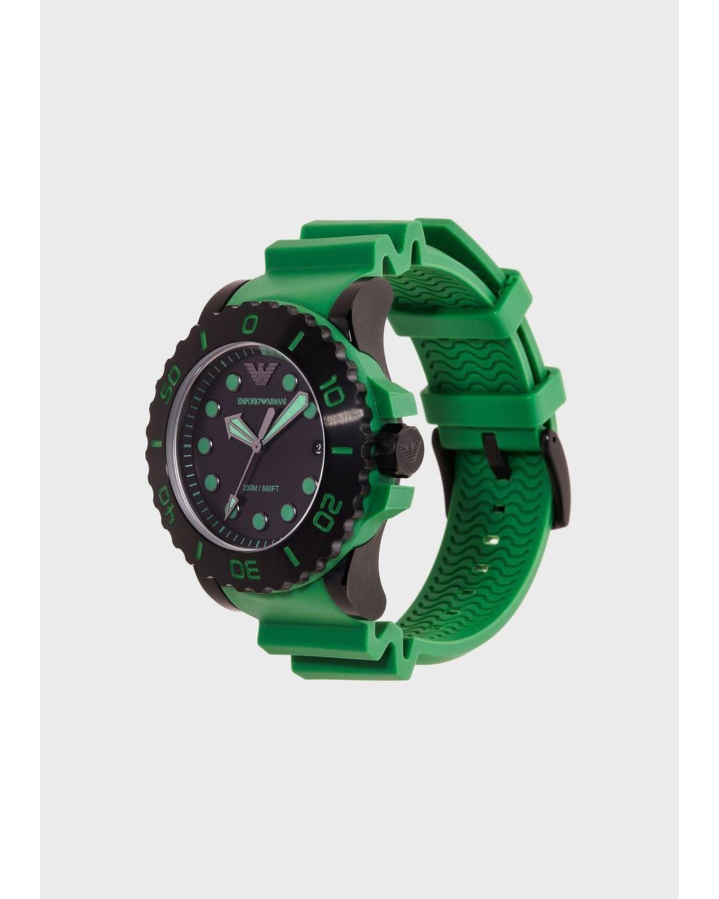 emporio armani green watch