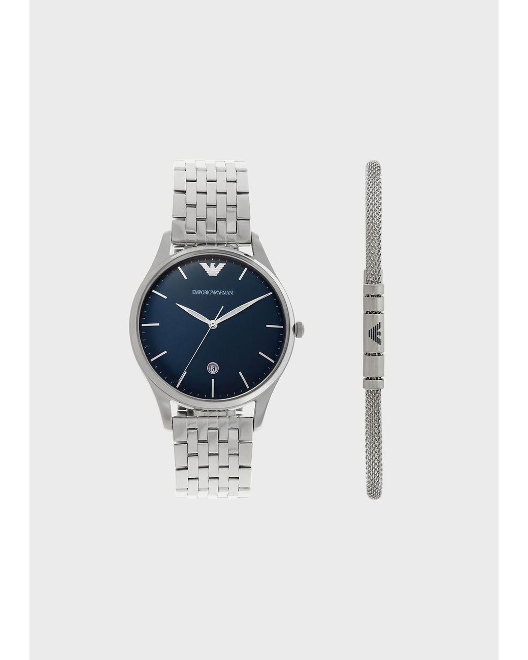 emporio armani men's stainless steel bracelet watch