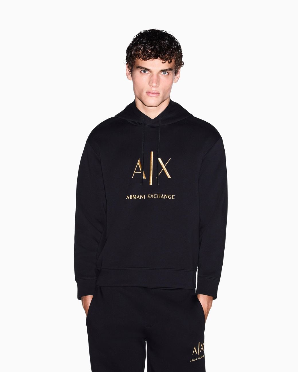 ARMANI EXCHANGE Blue Sweatshirt Bonded Stretch Cotton for men