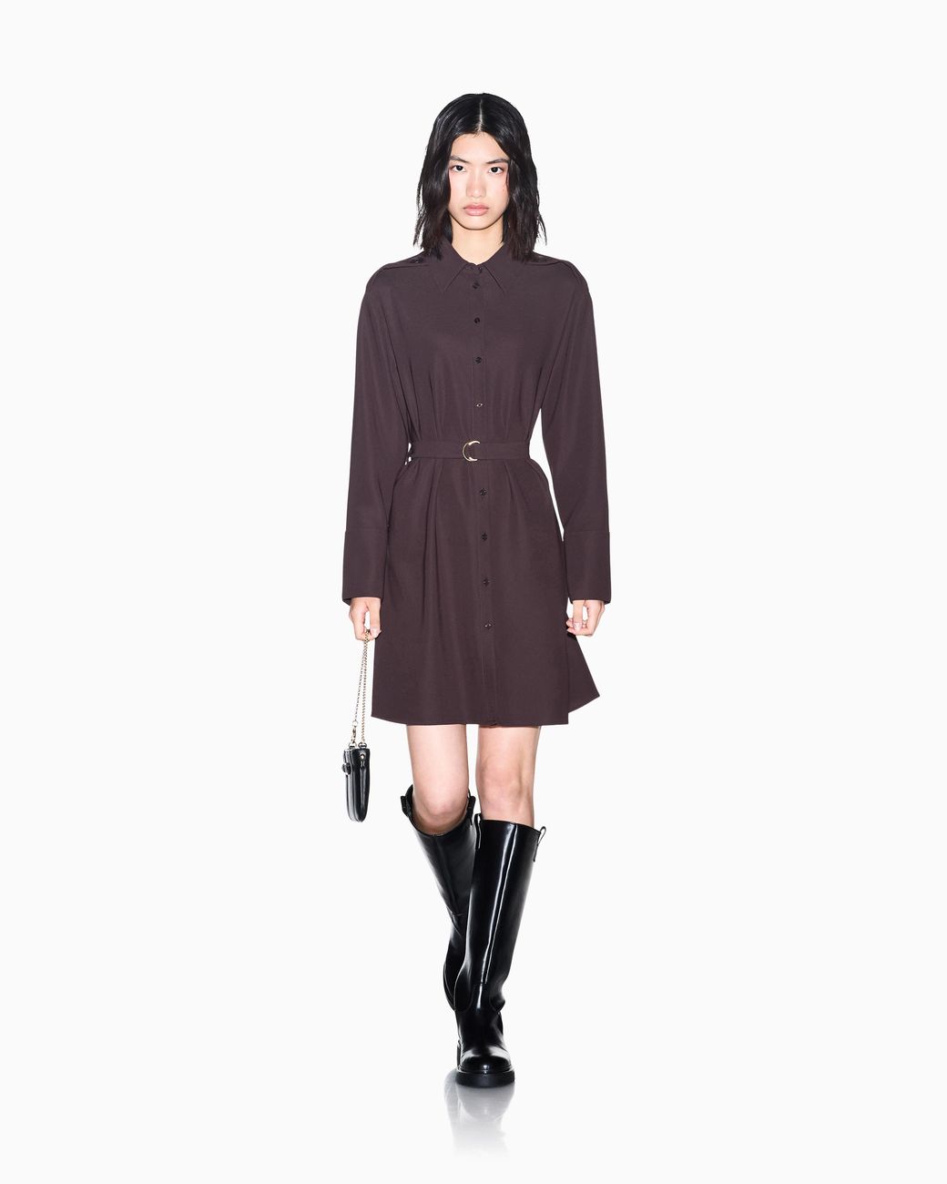 ARMANI EXCHANGE Purple Regular Fit Dress