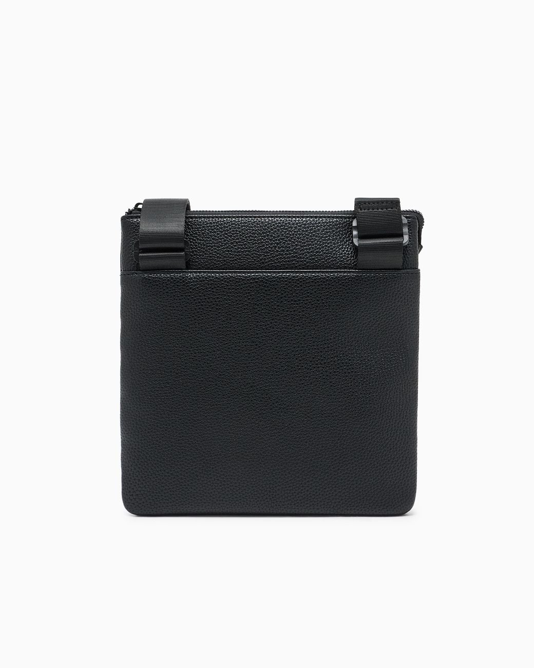 ARMANI EXCHANGE Black Faux Leather Shoulder Bag With Logo for men