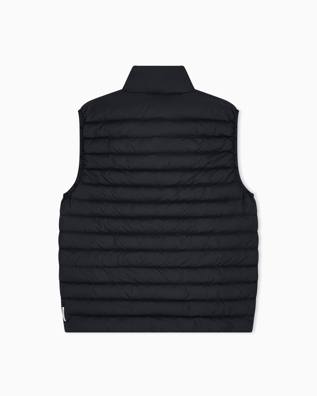 ARMANI EXCHANGE Blue Quilted Full-Zip Down Vest With A High Collar Essential for men