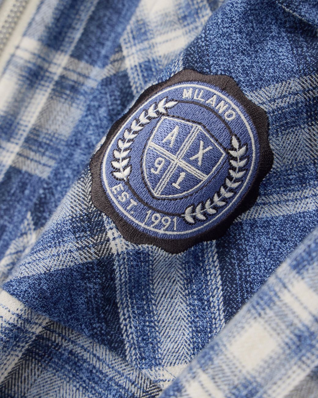ARMANI EXCHANGE Blue Oversized Fit Shirt Cotton for men