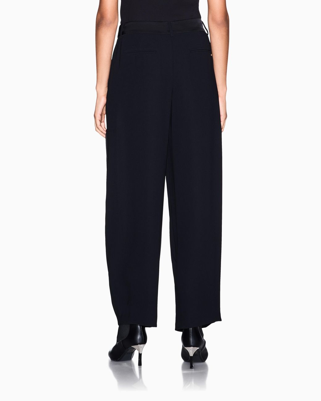 ARMANI EXCHANGE Blue Oversized Trousers With Viscose