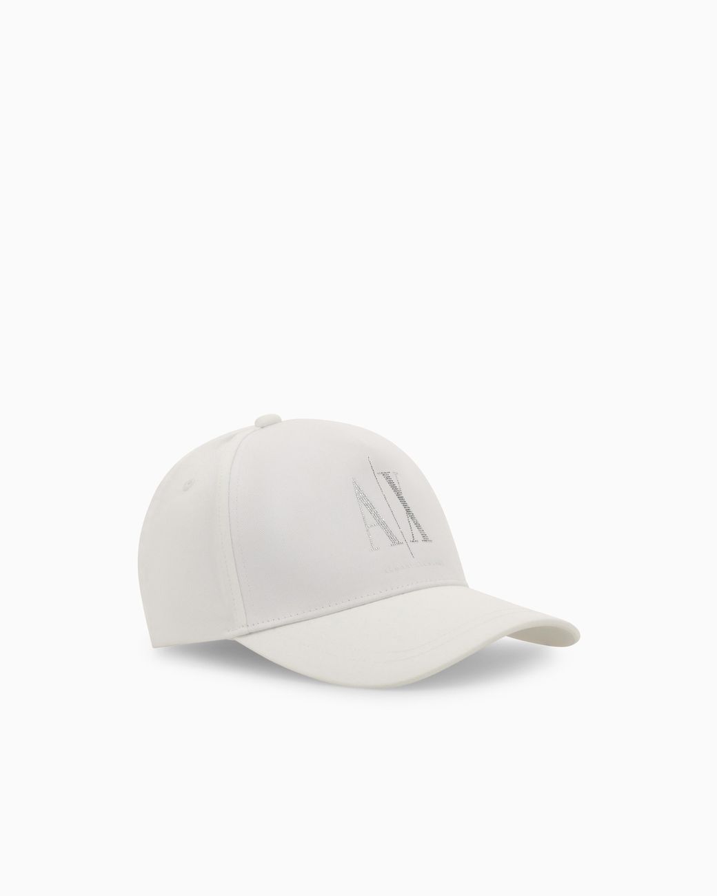 ARMANI EXCHANGE White Cotton Twill Baseball Cap With An Embroidered Logo Icon