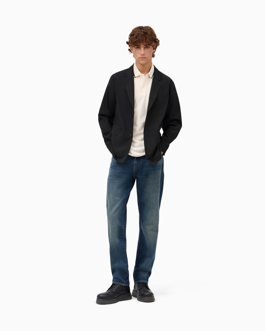 ARMANI EXCHANGE Blue Straight Fit 5 Pockets Pant for men