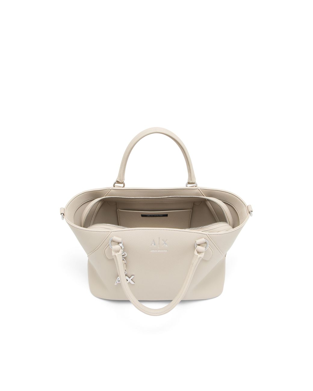 ARMANI EXCHANGE White Tote Shopping Bag