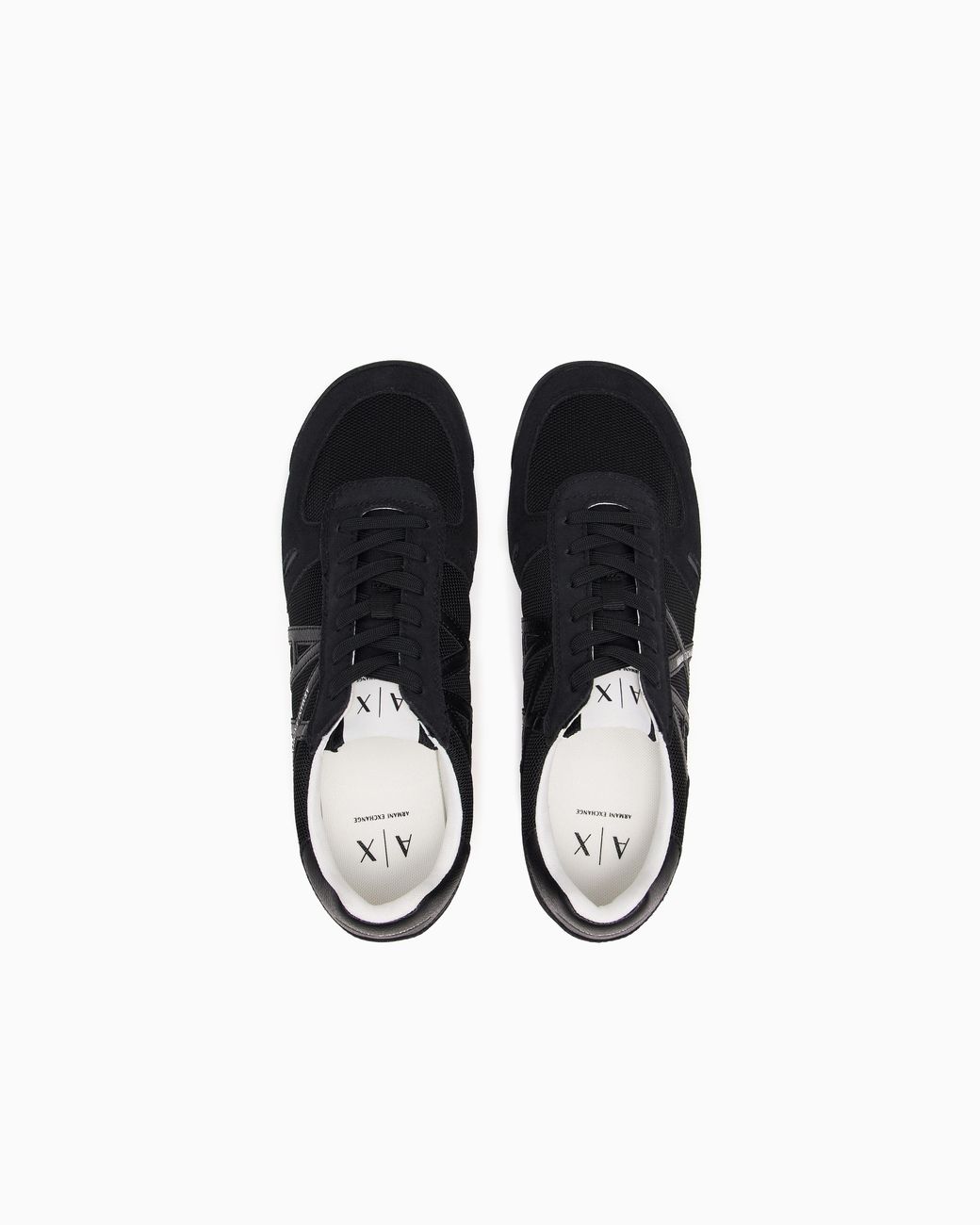 ARMANI EXCHANGE White Lace-Up Sneakers for men